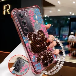 Floral Elegance Phone Case Set with Lanyard and Stand (3 - Piece) for OPPO Reno15 FS 5G (Pink)