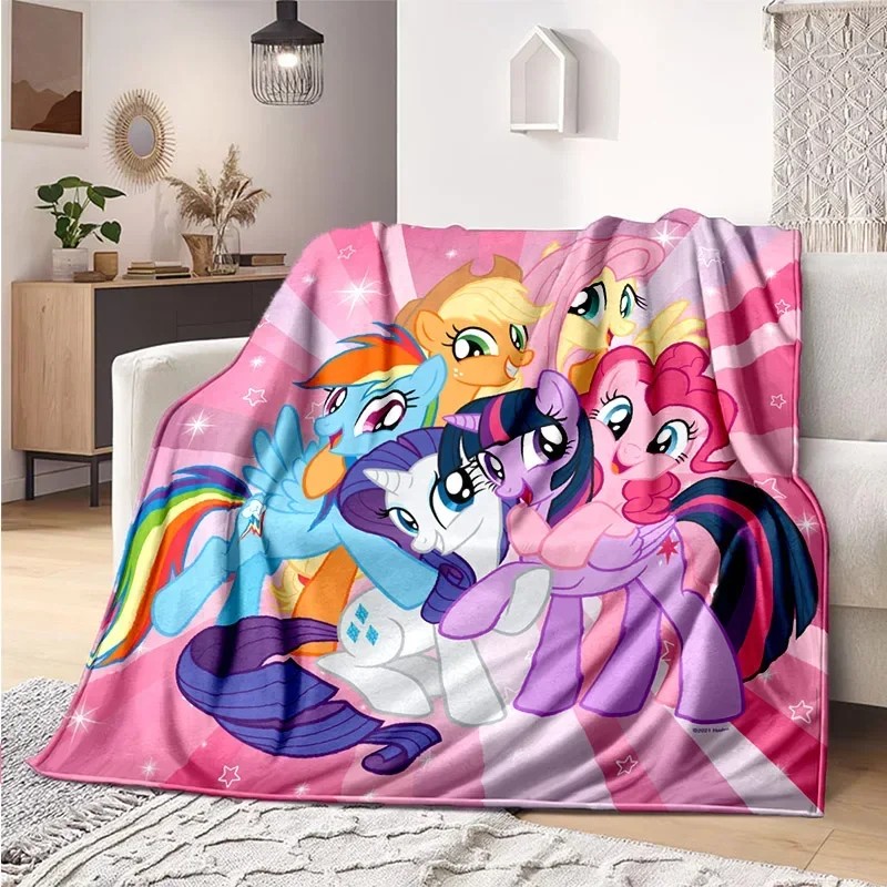 

Одеяло My Little Pony-y на заказ, детское милое плюшевое покрывало для кровати, дивана, теплое одеяло с мультяшным принтом для всех сезонов
