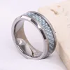 Somen 8mm Black Tungsten Carbide Rings Wedding Band For Men Blue Carbon Fiber Inlay Beveled Edge Polished Jewelry Men's Ring 3