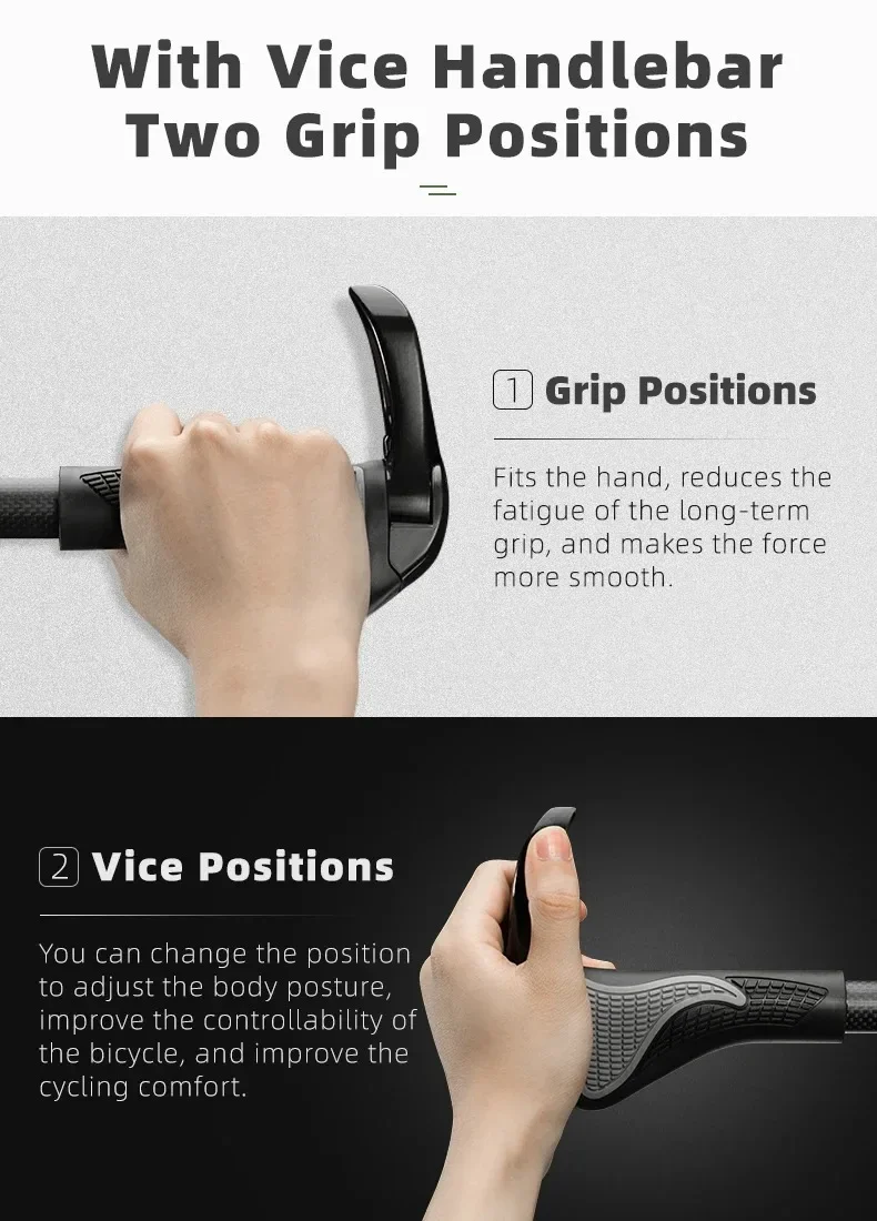 Description Picture 6 of itemShockproof Bike Grips Anti-slip MTB Handlebar Grips Ergonomics Road Bicycle Grips Bike Accessories