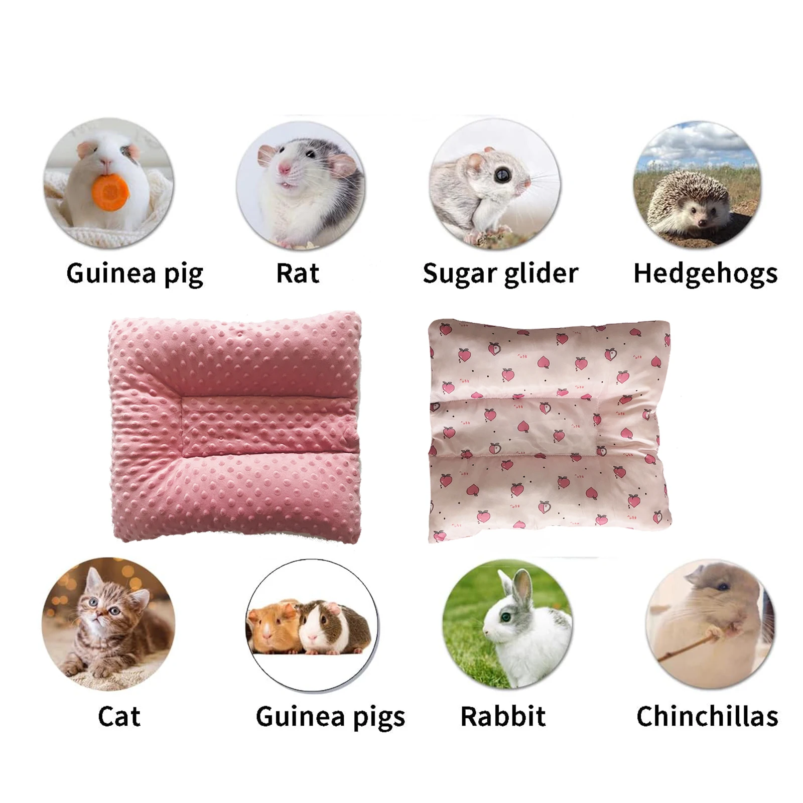 Small pet concave nest pad rabbit prone pad dragon cat guinea pig honey bag weasel double-sided clip cooling pad pet sleeping mat