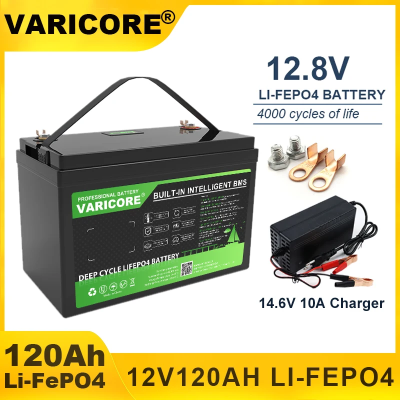Rechargeable Lithium Batteries 12.8V 340ah 310ah 120AH LiFePO4 Battery 12V Lithium Iron Phosphate Batteries Cycles Touring car 14.6V Charger