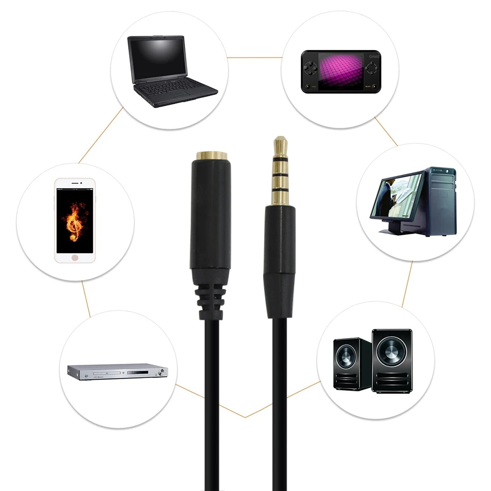 Goshyda Câble Audio Pour Casque, 2 M/6,6 Pieds USB 3,5 Mm