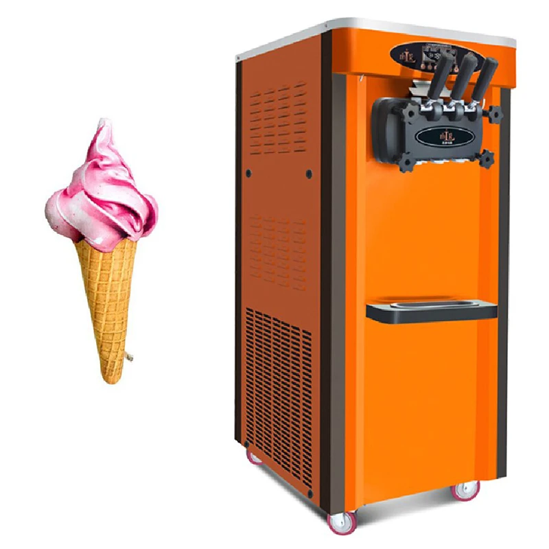 

Ice Cream Maker Commercial Strong Cooling For Cold Drink Shops Stainless Steel Soft Ice Cream Machine