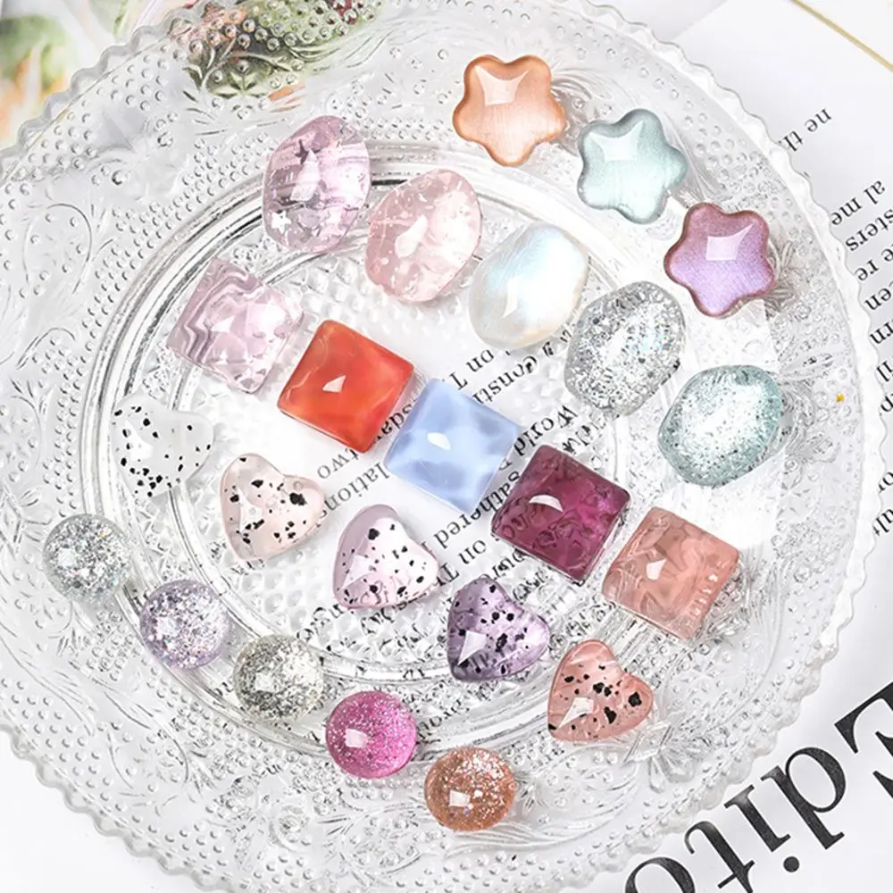 Cloud Clear Display Card Round Shape Manicure Nail Polish Gel Display Tablet Nail Color Showing Glass Color Card Nail Art Tool