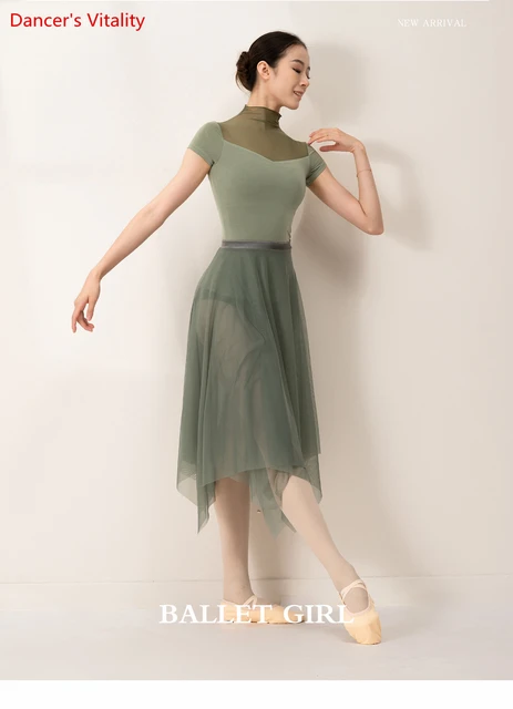 Ballet Dance Leotard Dress for Women Body Suit Printed Top One-piece  Gymnastic