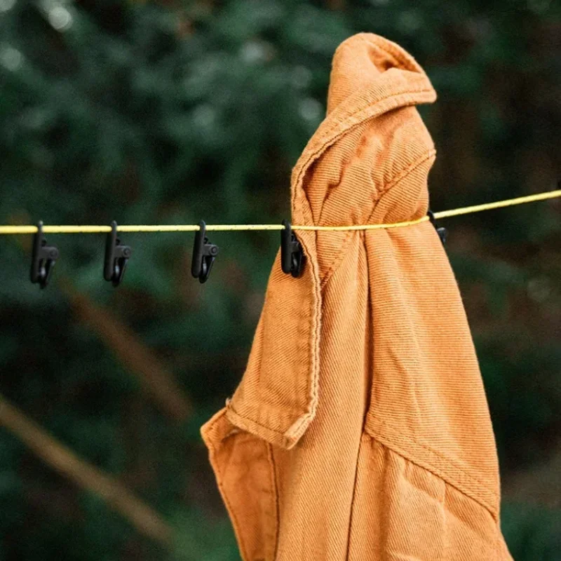 Outdoor Clothesline Portable Storage Lanyard Adjustable Windproof Camping Clothesline Drying Line Camping Accessories For Hiking