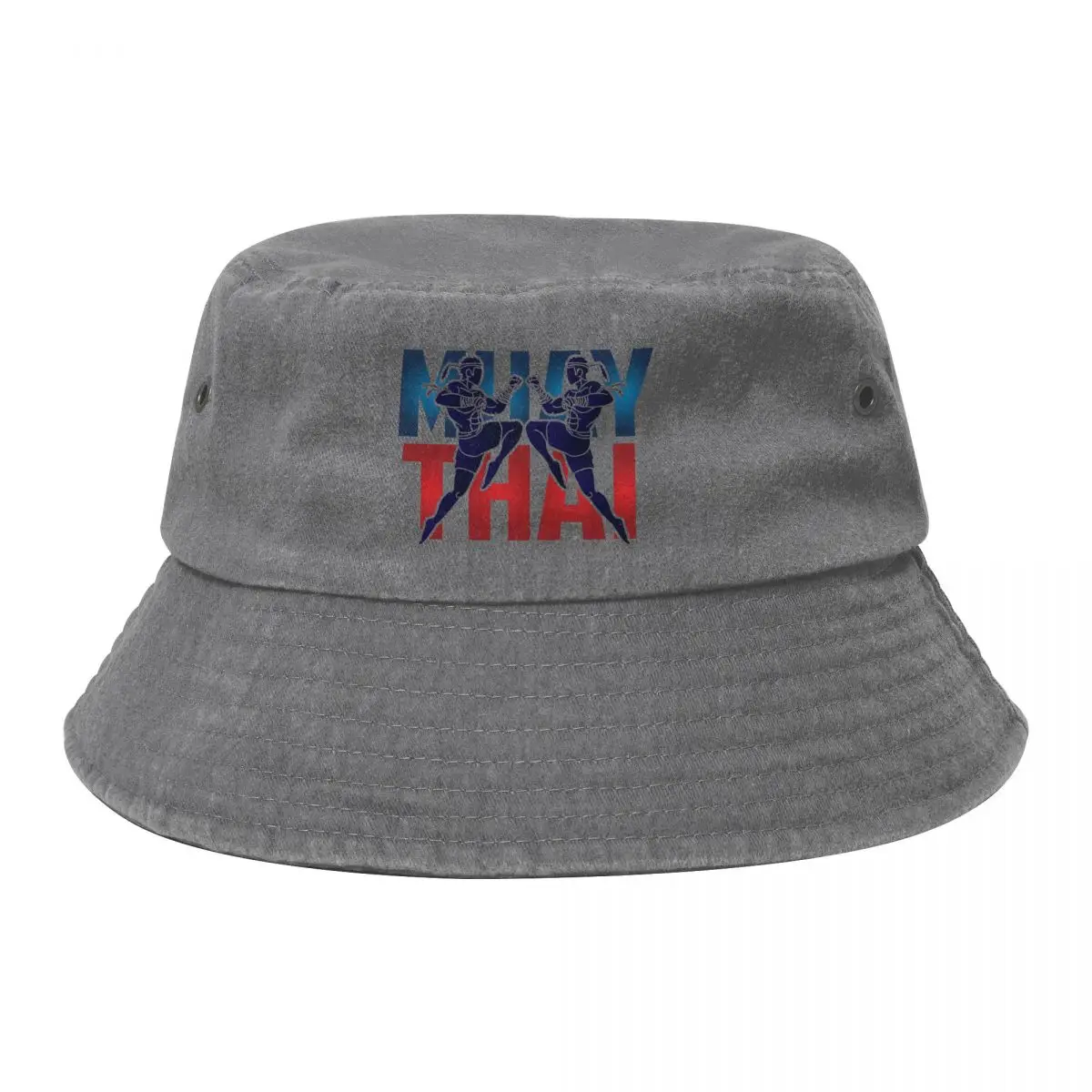 

Muay Thai Cowboy Denim Fisherman Hat With Printing