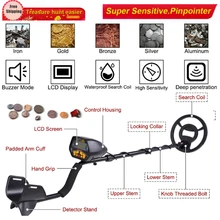 Detector de Metales subterráneo profesional MD3028, rastreador de caza de alta sensibilidad, Detector de oro de tesoro