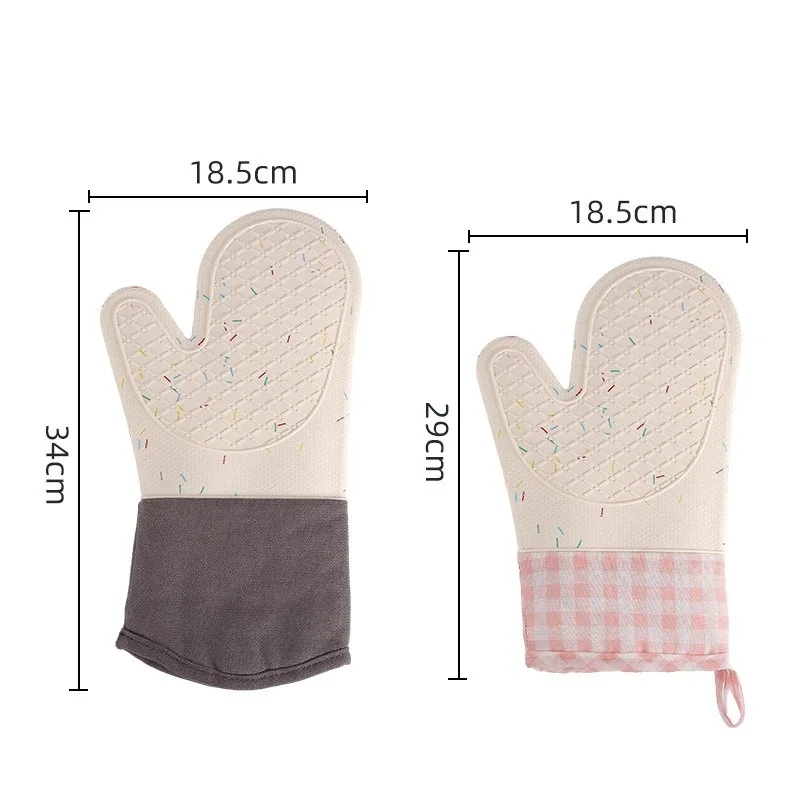 Flexible Heat-resistant Silicone Oven Glove with Stylish Design Soft Microwave Glove Baking Supply Safe Kitchen Accessories 1 Pc silicone oven mitts kitchen gloves silicone oven gloves
