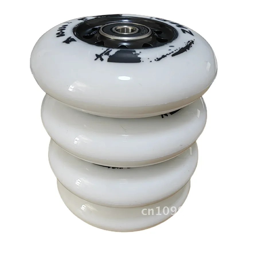 Inline skate wheel 72mm wheel black white 80mm skate 80A PU 85A 76mm