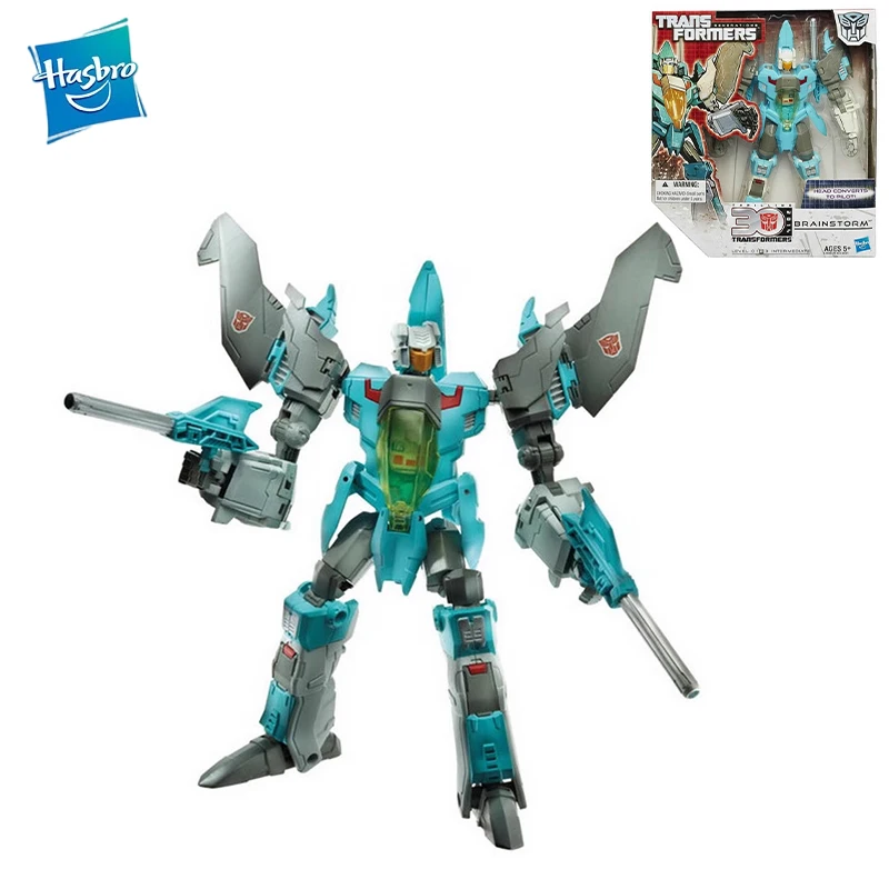 

In Stock Original Hasbro Transformers The Headmasters IDW Brainstorm Voyager PVC Anime Figure Action Figures Model Toys