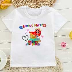 New Girls' T-Shirt Karol G Bichota Graphic Print Kids Tshirt Fashion Harajuku Girls' Clothing Summer Short Sleeve Top Wholesale