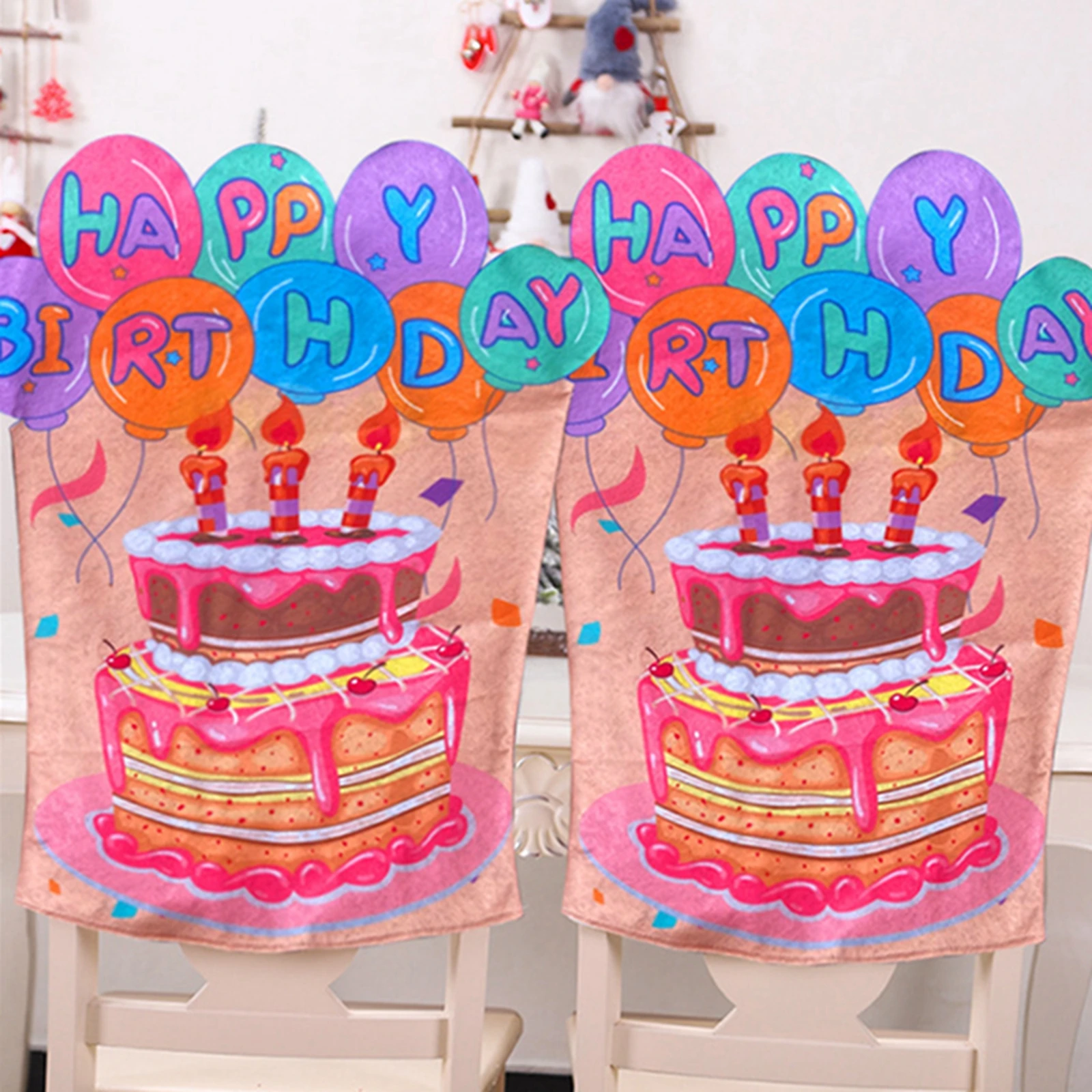Birthday Chair Cover Colorful Home Party Chair Cover for Kids Birthday Seat Cover Classroom Chair Birthday Dining Room Decor 2