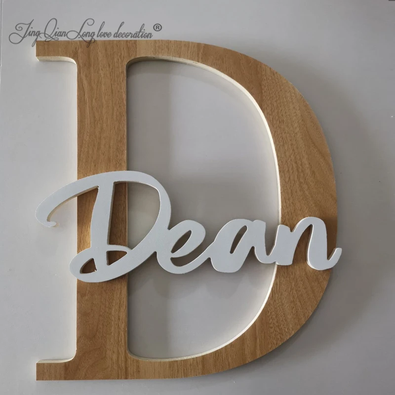 Wooden Letters, Baby Nursery Wall Hanging Letters in Script Font, Baby