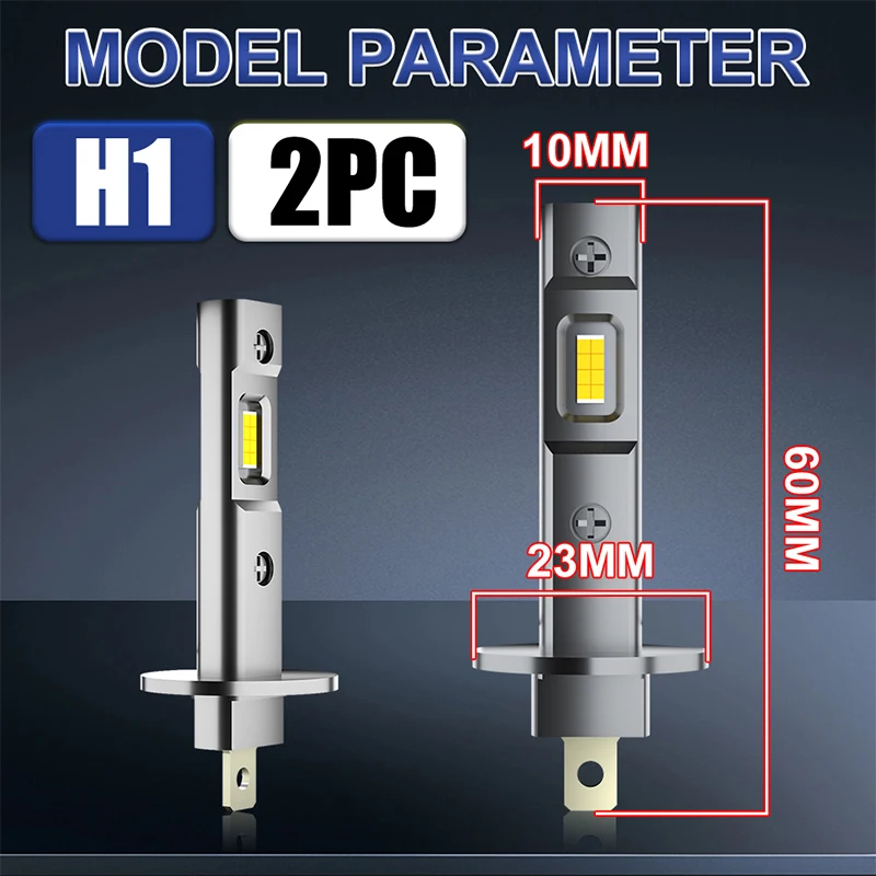 2 uds H1 lámpara LED 1000000LM 1000W luz de coche Canbus 5570 CSP 6000K bombilla blanca H1 STG 1:1 Mini bombilla antiniebla automática sin ventilador 12V 24V