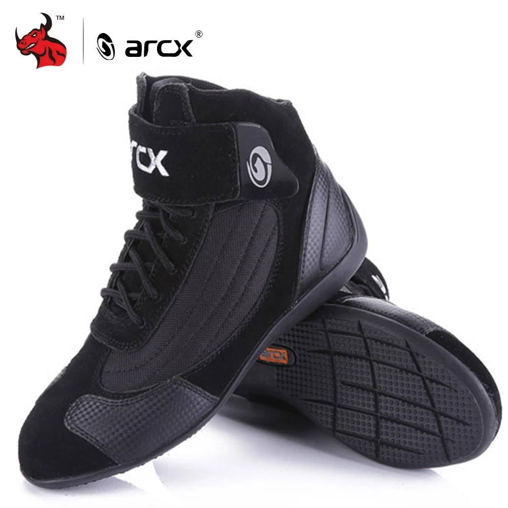 

ARCX Motocross Boots Men Moto Riding Boots Summer Breathable Motorcycle Shoes Motorbike Chopper Cruiser Touring Ankle Shoes