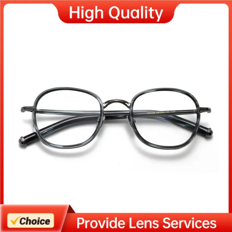 Fashion MATSUDA Same Style M3126 Designer Titanium Acetate Glasses Frame Customizable Spectacle Men Women Chic Eyeglasses Frames
