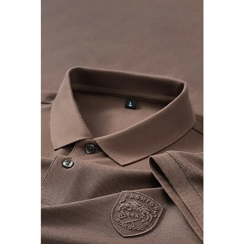 

Новинка лета 2024, рубашка-поло с коротким рукавом, Высококачественная дышащая деловая Повседневная футболка