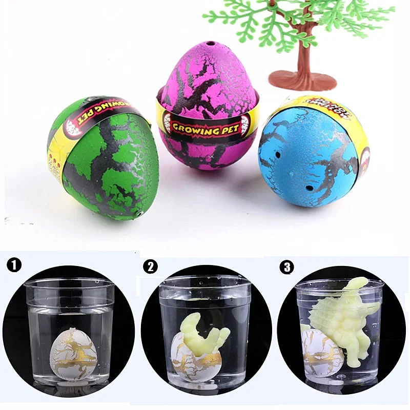 4PCS/Set Hatching Eggs Dinosaur Water Grow Novelty Magic Egg Dinosaur Toy Science Kits Educational Toys for Kids Gifts Dino Egg 4