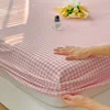 Velvet Fitted Sheet for Winter Bedsheet Plaid Style Bed Cover Skin-friendly Mattress Protector sabanas para cama (No Pillowcase) 1