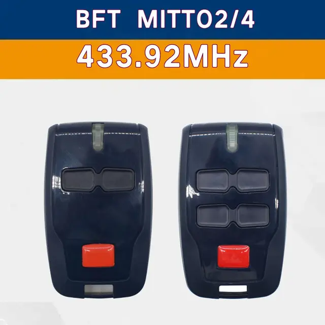 BFT MITTO 2&4 B RCB02 RCB04 KLEIO B RCA02 RCA04 TRC1 TRC2 TRC3 Garage Door Remote Control 433.92MHz Rolling Code 2