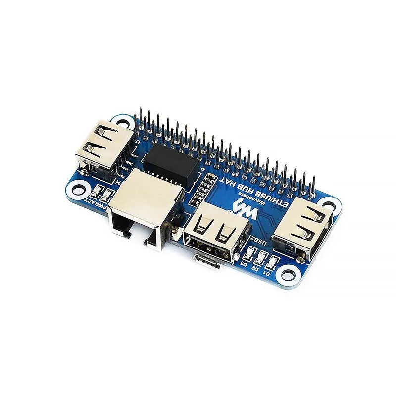 라즈베리 파이 USB-이더넷 RJ45 네트워크 포트 허브 HAT 스플리터 확장 보드, 라즈베리 파이 4B 3B + 3B 제로 2B W WH용