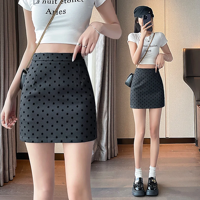 

Sexy Wrapped Skirts Women 2024 High Waist Polka-dot Summer Streetwear Korean Style Anti-emptied Mini Skirt Hotsweet Dropshipping