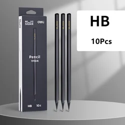 Elegant Black Wood Graphite Pencil Set - Premium Writing 10-Piece Collection (HB 1set(10pcs))