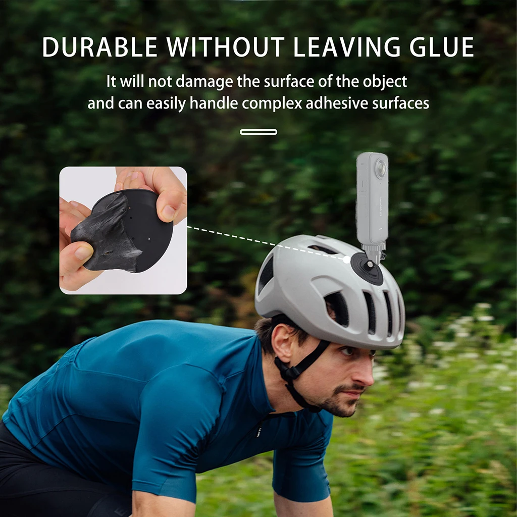 Flexible selbstklebende Halterung für Motorradhelm-Basis für Insta360 X4 X3 Ace Pro DJI Osmo Action 5PRO Gopro 13 12 Pocket 3 Telefonständer – Detail 7