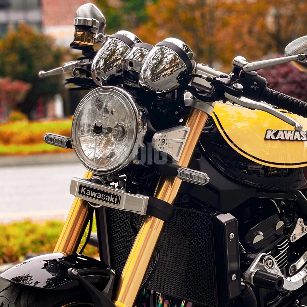 가와사키 Z900 RS Z900RS 2018-2026 알루미늄 특수 방향지시등 스테이 브래킷 헤드라이트 지지대용 Z900RS 빌렛 라이트 키트
