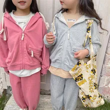 

2022 Fashion Children Casual Clothes Sets Kids Jacket Hooded Sweatshirt + Sport Pants 2pcs Outfits Korean Baby Boys Girls Suit