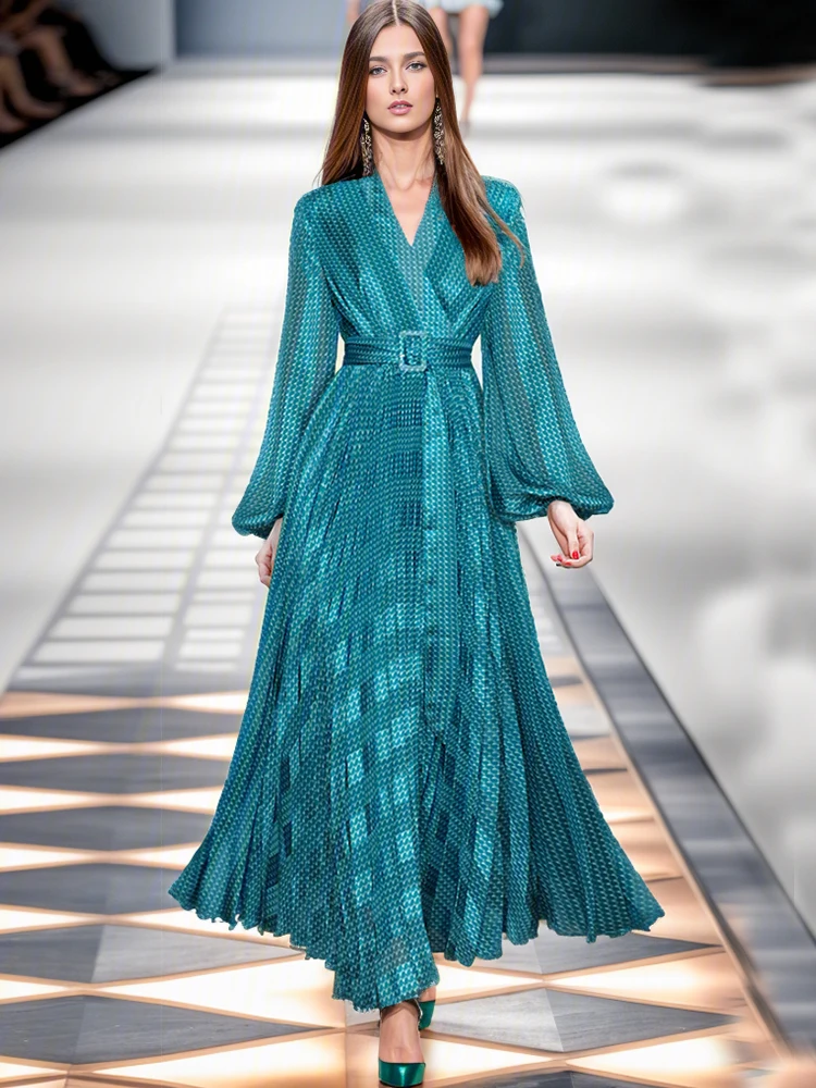 

Женское длинное платье с длинным рукавом, модельное дизайнерское элегантное платье в винтажном стиле, длинное вечернее платье для торжественных случаев