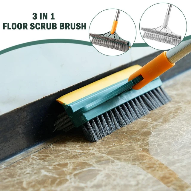 Floor Brush Crevice Cleaning Brush in Long Handle Rotating for Bathroom Kitchen, Size: Two-Section Pole