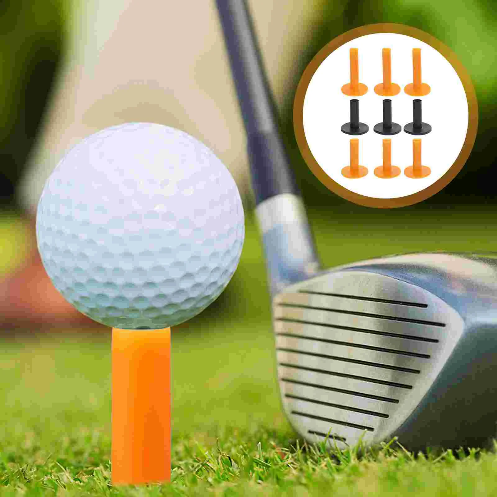 

9Pcs Rubber Golfs Supplies Driving Range Golfs Tee Portable Golfs Balls Holder Golfs Accessories