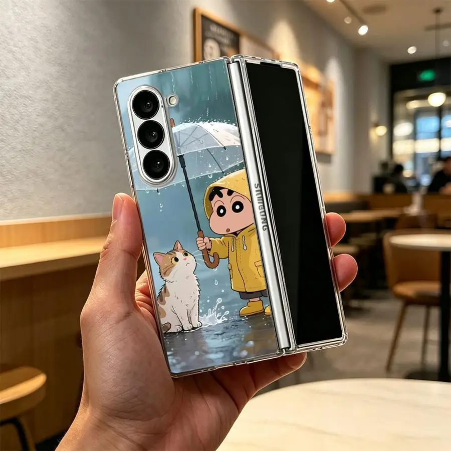 Cat Crayon Design Phone Case - Artistic Back Cover