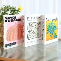 3 шт. складные модные поддельные книги украшения гостиной дизайнерские книги журнальный столик украшения клуб гостиничный номер вилла реквизит книги — изображение 2