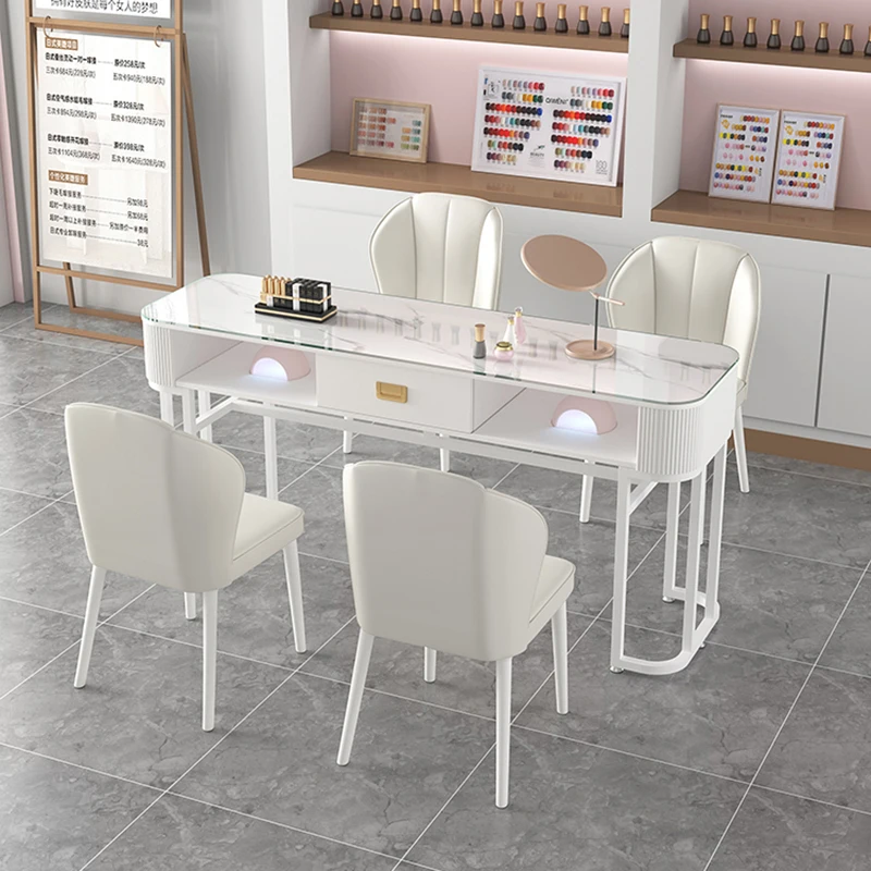 

Corner Tables Nail Salon Furniture Desk Pedicure Nails Professional Table Makeup Organizer Manicure mesas de manicura nail desk