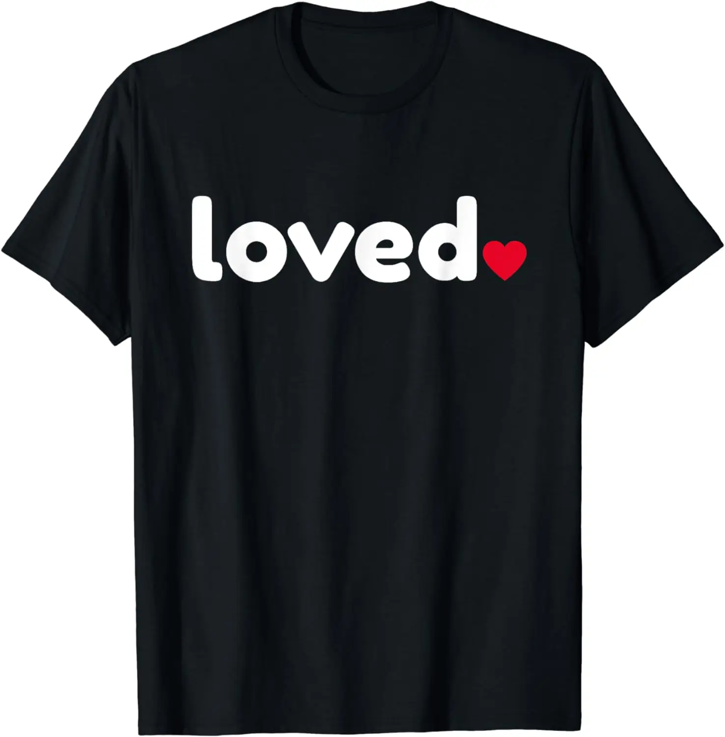 

Loved Red Heart Cool Funny Valentines Day Gift for Women Men T-Shirt Casual Daily Four Seasons Tees Graphic T Shirts