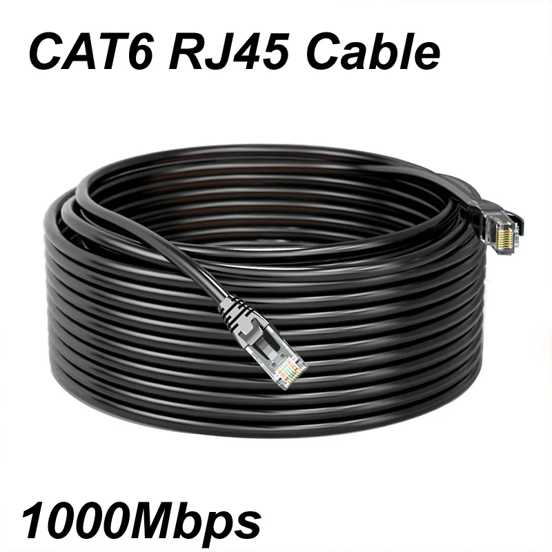 1000Mbps CAT6 Flat Gigabit UTP CAT 6 RJ45 Lan Networking Cable Ethernet Patch F Router 0.5M/1M/2M/3M/5M/10M/15M/20M/30M/50M/100M