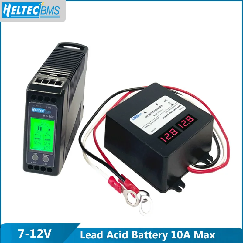 

Heltec Battery Equalizer for Two 12V Gel Flood AGM Lead Acid Batteries Voltage balancer Lead acid Battery charger Regulator