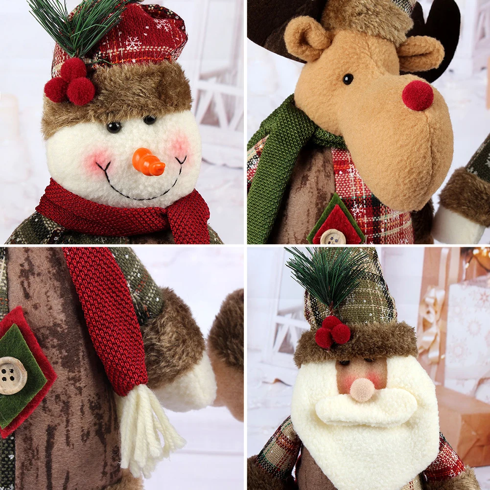 New Big Santa Claus Snowman Elk Doll Children Xmas Gift Christmas Tree Decorations Home Wedding Party Supplies Plush Ornaments