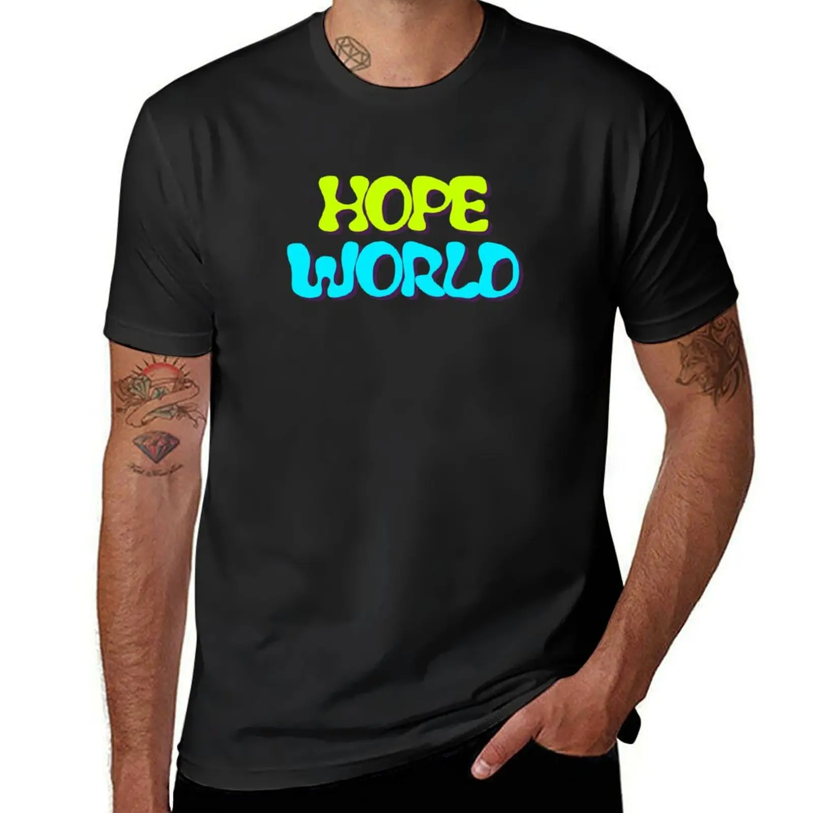 Hope World T-Shirt funnys quick drying aesthetic clothes heavy weight t shirts for men