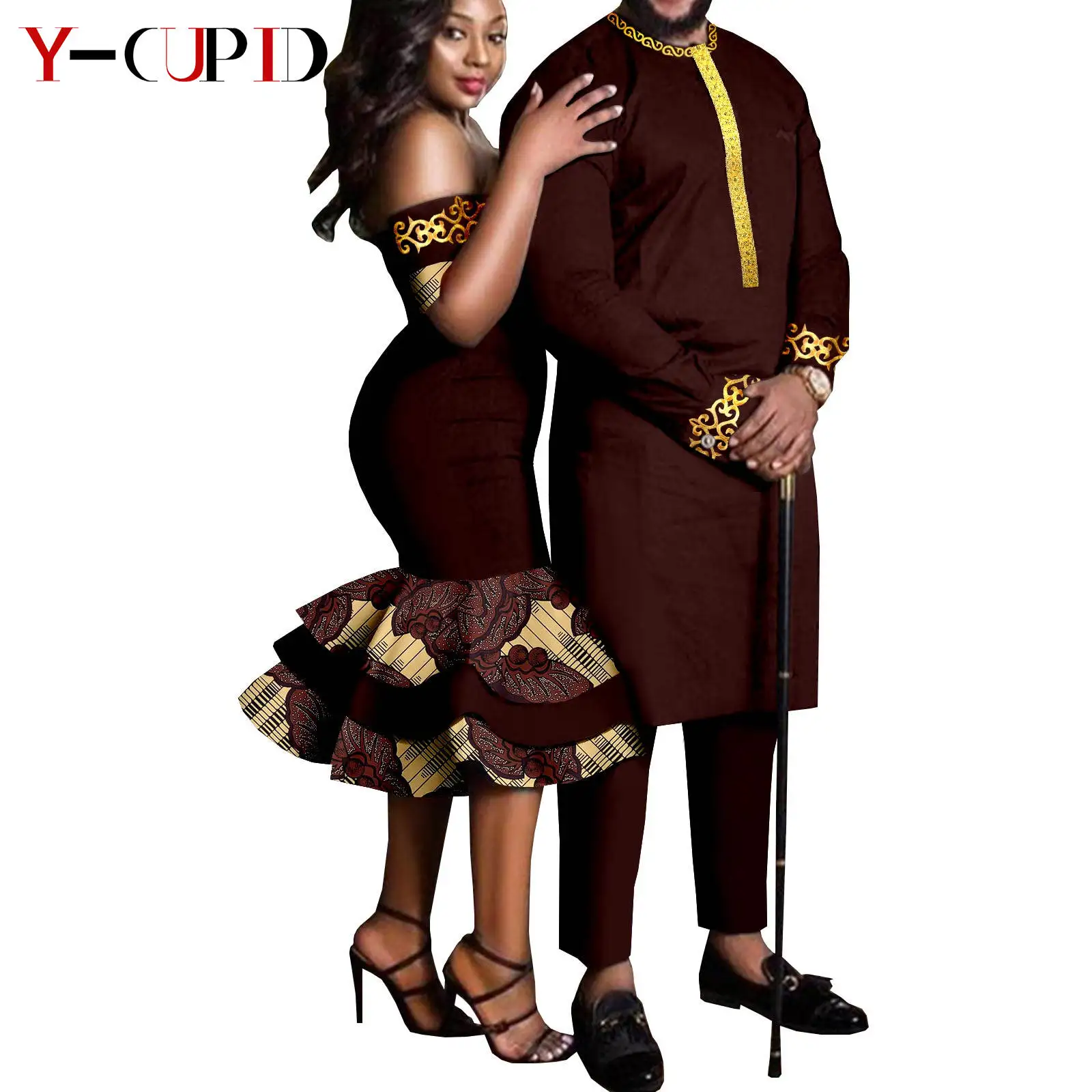 Vêtement Tenue Couple Assorti Vêtements Africains Vetement Assorti