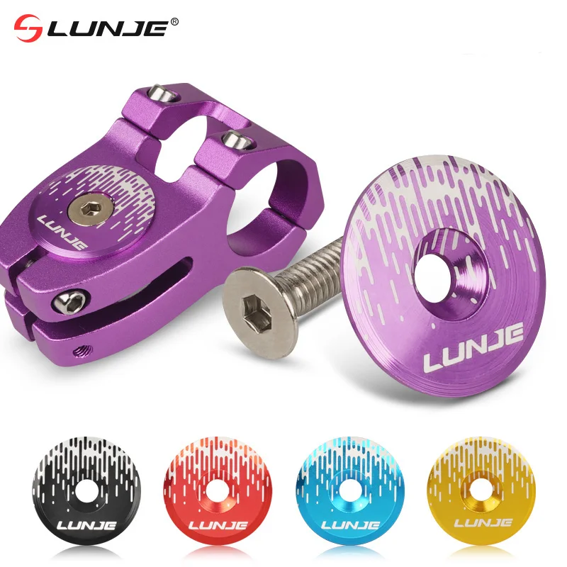 Bicycle Headset Cap Burnt MTB Road Bike Stem Headset Top Cover with Screw for 28.6mm Fork Head Tube Cycling Accessories bicycle head cap