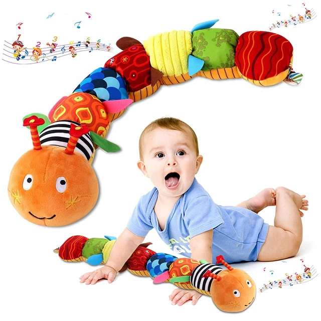 Hochet Musical en forme de chenille pour bébé, jouet en peluche doux,  interactif, sensoriel, éducatif, cadeau pour nouveau-né - AliExpress