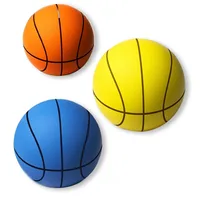 18cm/22cm Silent basketball racket ball for children's indoor training Baby silent sponge elastic small leather ball toys 1