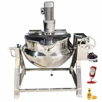 Bouilloire de cuisson à gaine inclinable 100 600L, gaz vapeur haute pression de qualité industrielle, électrique pour soupe de viande et d'os, certifiée CE 6