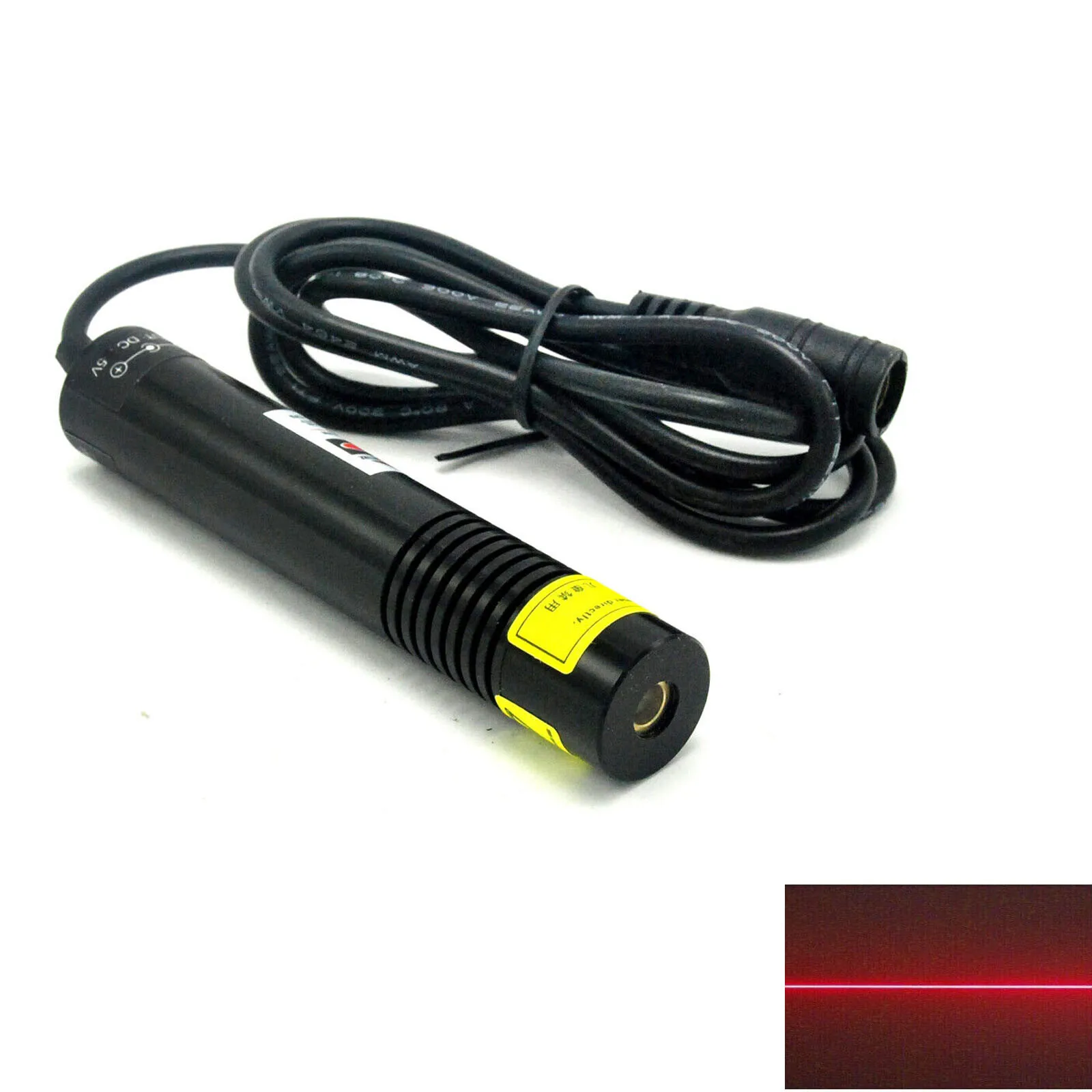 포지셔닝 라인 650nm 100mW 200mW 레드 5V 레이저 다이오드 모듈 18x100mm