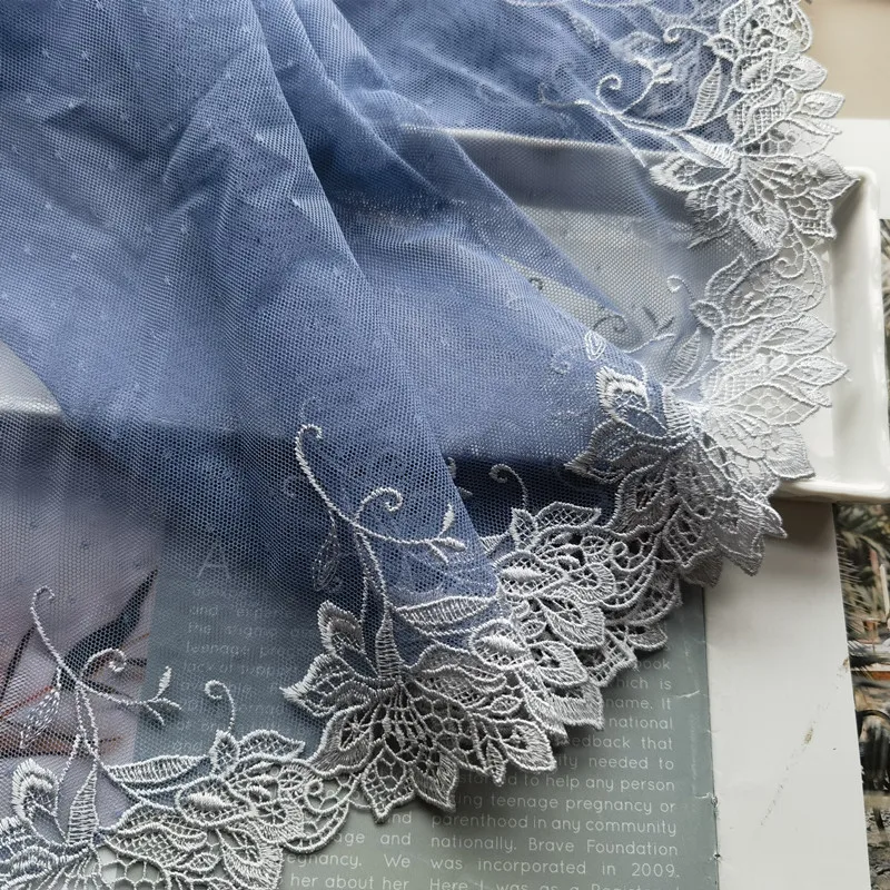 

16Yards Embroidery Lace Trim Skirt Hem Clothes Sewing Material DIY Apparel Dress Fabric Patchwork